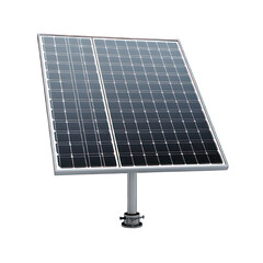 Solar panel isolated on white created with Generative AI