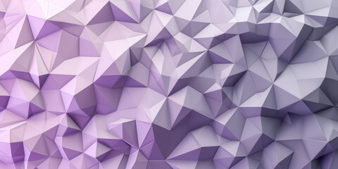 Fototapeta premium Modern geometric 3d tessellation graphics lowpoly template as backdrop abstract background with polygons, rectangles, and lines pattern for presentation and copy space banner in gray and violet design