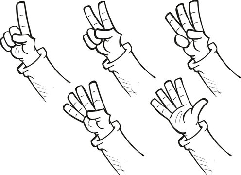 Hands 1 2 3 4 5 line