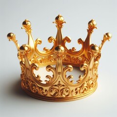 golden crown isolated on white