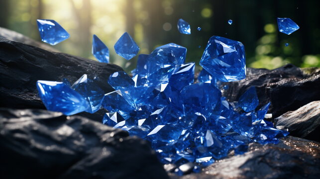 blue crystal water