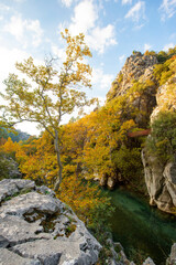 Yazili Canyon ( Yazili Kanyon )  is in the Sutculer, Isparta,with its lakes and the picturesque views of the area, and also the rich variety of flora and fauna.