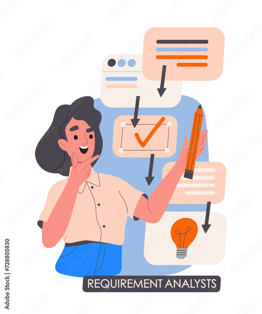 Poster web development team concept. freelancer and remote worker at workplace. organizing efficient work p