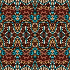 Vector seamless pattern african art batik ikat. Ethnic print vintage fabric design. Tribal ethnic vector