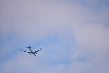 Aeroplane in flight over Bray Head, Bray, County Wicklow, Ireland