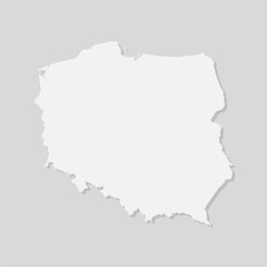Vector map Poland, template outline country