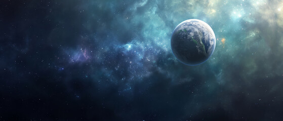 Planet and space, space background