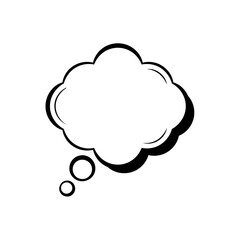thought bubble on white background. thinking bubble symbol
