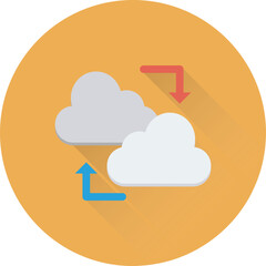 Cloud Sharing Vector Icon 
