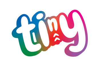 tiny logo design. freeform gradient minik word