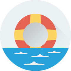 Obraz premium Life Ring Vector Icon