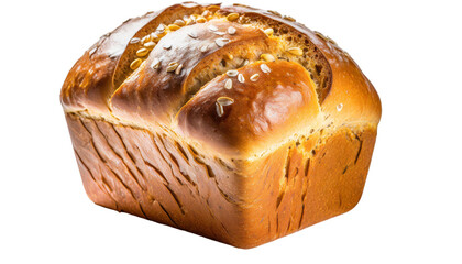 Loaf of bread isolated on transparent background.