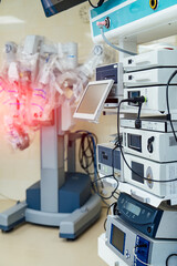 Modern medical equipment in the operating room