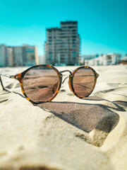 sunglasses on the beach