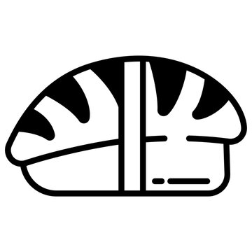 recommend clip art: sushi lunch box glyph and line vector illustration