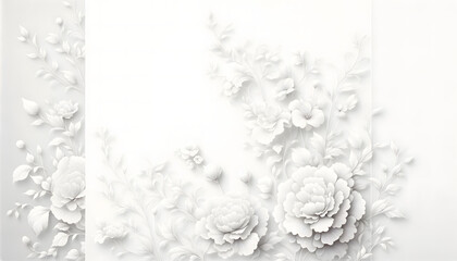 Composition florale monochrome blanc