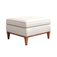 Ottoman. Scandinavian modern minimalist style. Transparent background, isolated image.