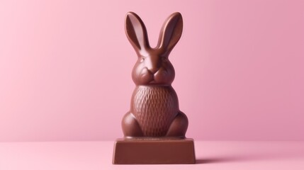 Isolated Rabbit-Shaped Chocolate Bar