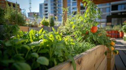 Fototapeta na wymiar Sustainable Modern Urban Farms