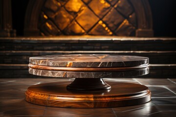 Fototapeta premium Elevated Elegance: The Deluxe Premium Product Presentation Podium Elevates Product Showcases to a Level of Luxury and Grandeur Beyond Compare, Creating Unforgettable Impressions