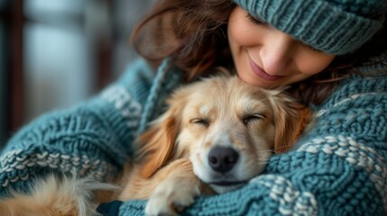 Pet Love Expressed through a Heartwarming Hug