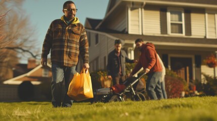 Neighbors Helping Each Other with Fraternity and Camaraderie