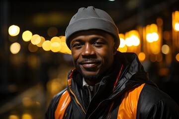 Technical Proficiency: A Black Industry Maintenance Engineer Strikes a Confident Pose, Signifying Mastery and Precision in Their Maintenance Responsibilities
