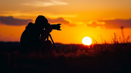 photographer taking landscape photos 