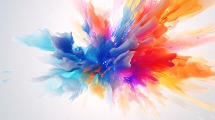 Abstract Multicolored Splash Artwork