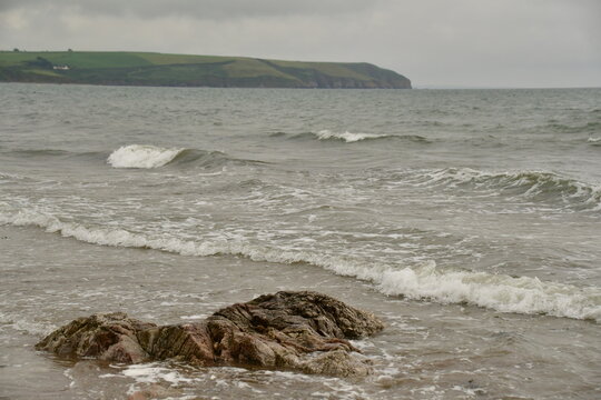View of the sea from the Clonea Beach, Dungarvan, County Waterford, Ireland