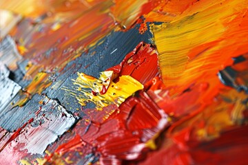 Abstract colorful acrylic oil painting on canvas wallpaper or watercolor ink paint brush strokes background