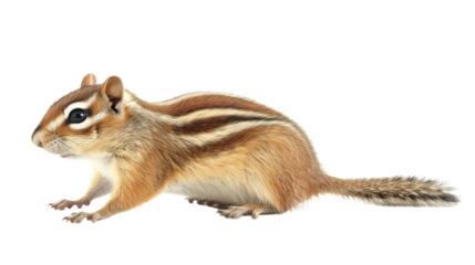 chipmunk isolated on white