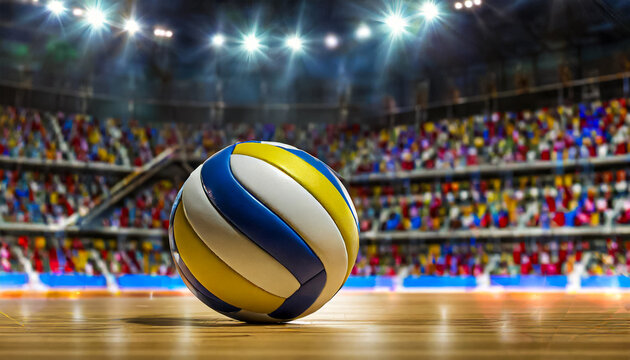 BOLA DE VOLEI EM ARENA , GIN&Aacute;SIO EM DIA DE JOGO DE UMA COMPETI&Ccedil;&Atilde;O IMPORTANTEE