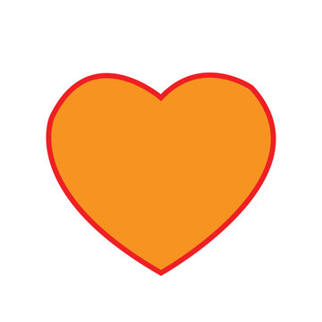 Outline red heart icon isolated on white background. Line love pictogram. Valentines day symbol for website design, mobile application, logo. Vector illustration. EPS file 86.