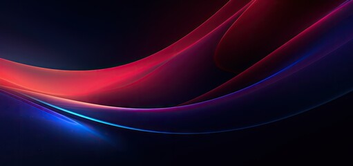 Neon Tapestry: Glowing Red and Blue Waves on Dark Background , Mesmerizing Red and Blue Abstract Waves , Electric Current: Pulsating Red and Blue Lines on Black