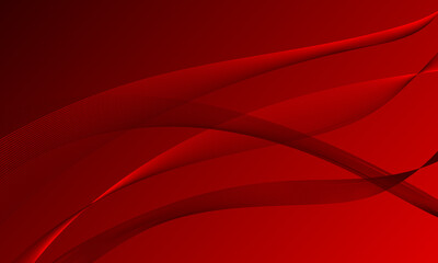 red business lines wave curves on soft gradient abstract background