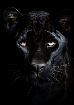 black animal poster with golden edge