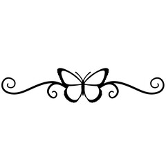 Butterfly Swirl Border
