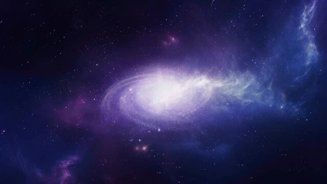 Abstract space background from the galaxy and bright glowing stars and constellations. seamless looping time-lapse virtual video animation background