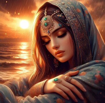 Beautiful lonely bridal 