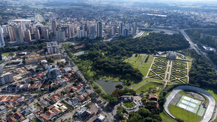 aerial view of the Curitiba Botanical Garden, one of the main tourist attractions in the city of Curitiba, capital of the Brazilian state of Paraná.