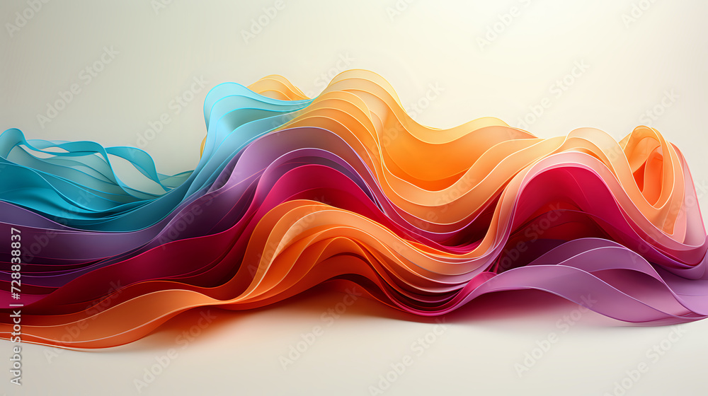 Poster abstract colorful wave design on light background elegant abstract illustration of flowing waves in 