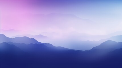 Fototapeta na wymiar Serene mountain range with a smooth blue to pink gradient backdrop. Abstract art. Concept of tranquility, gradient landscapes, serene nature, minimalist wave design. Copy space