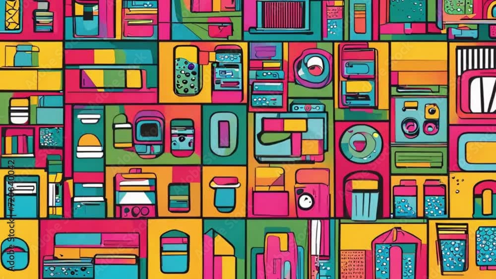 Poster seamless pattern with numbers