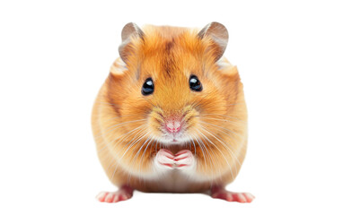 Adorable Teddy Hamster isolated on transparent Background