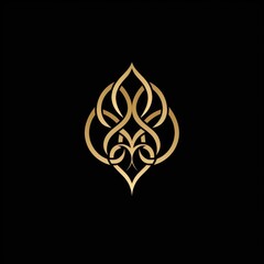 Luxurious golden logo concept with a minimalist design for a jewelry brand.
