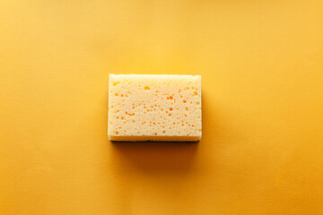 peach fuzz color sponge, home cleaning concept