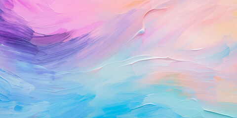 Calm water underwater blurry texture blue background for copy space text. Abstract ocean wave brushstrokes art for spring Easter travel. Pastel impasto paint banner, romantic backdrop by Vita