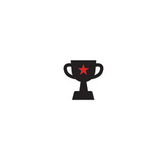 Champion cup icon flat vector design
