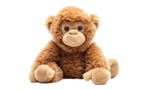 Adorable Teddy Monkey isolated on transparent Background
